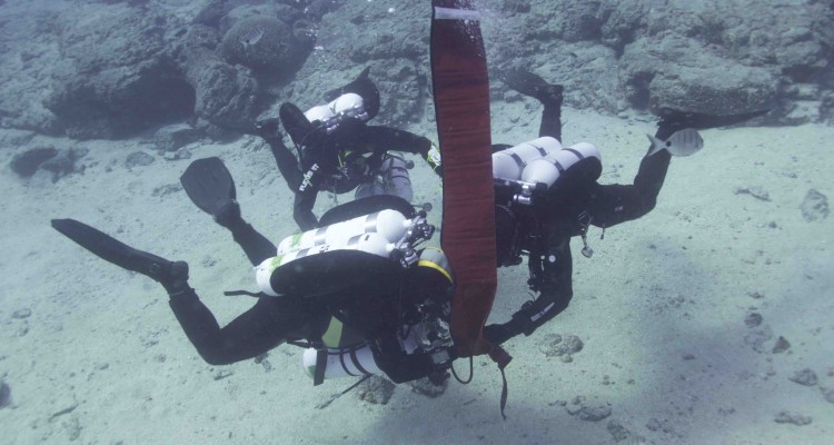 buceo técnico lanzamiento boya