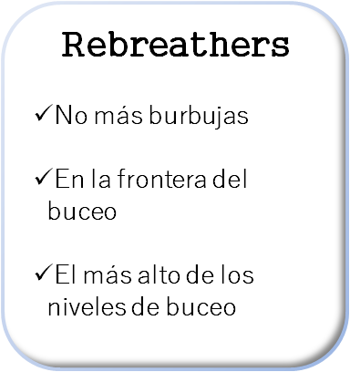 boton caracteristicas del buceo técnico rebreathers blanco